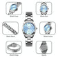 Waterproof Quartz Women Watch With Rhinestone Steel Strap - Delicate And Creative