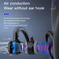 Digital Display Bluetooth Earphones - Bone Conduction Stereo - Blue