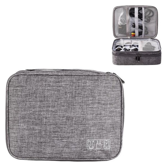 5-Inch Digital Earphone Storage Bag - Multifunctional - Dark Gray
