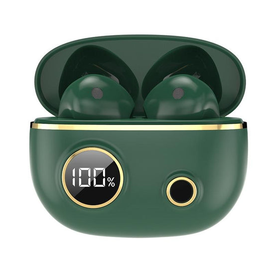 Waterproof 9d Stereo Bluetooth Earphones with Charging Case - Green