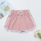 High Waist Straight Yoga Shorts Women Casual Loose Outerwear Size L - Light Grey - S