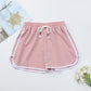 High Waist Straight Yoga Shorts Women Casual Loose Outerwear Size L - Light Grey - S