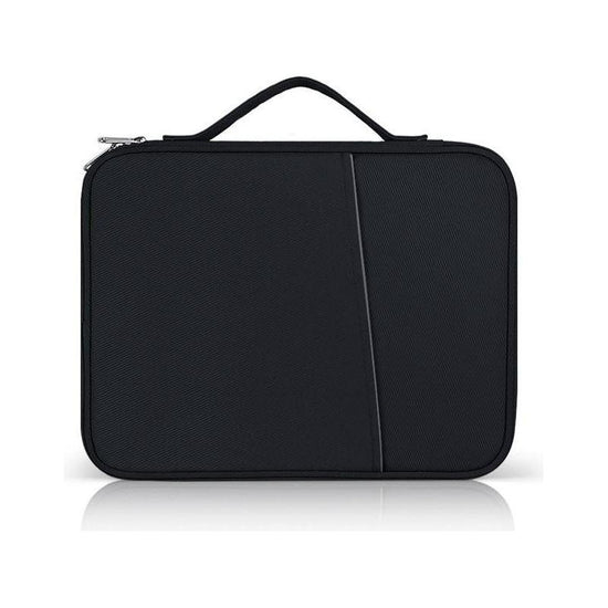 Leather Portable Bag With Cloth Texture - Pink