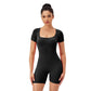 Quick Drying Women Square Neck Yoga Jumpsuit Size L - White Apricot - S