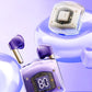 Transparent Bubble Tws Wireless Earphones with Lanyard - Purple
