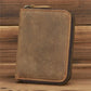 Leather Rfid Zip Wallet - Blocking Compact - Horizontal 4