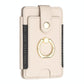 Metal Ring Card Bag Sticker For Mobile Phones - Beige