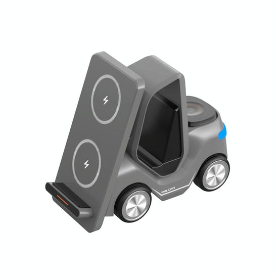15W 3 In 1 Forklift Wireless Charger With Led Light - Yellow