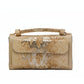 Sequin Snake Print Wrist Bag - Multifunctional Chain Wallet - Black