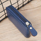 Woven Mini Coin Purse For Ladies Student Id & Card Holder - Rose Red