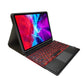 Bluetooth Keyboard Tablet Case For Ipad Pro 11 - Detachable Touch Leather Holder Pen Slot - Red