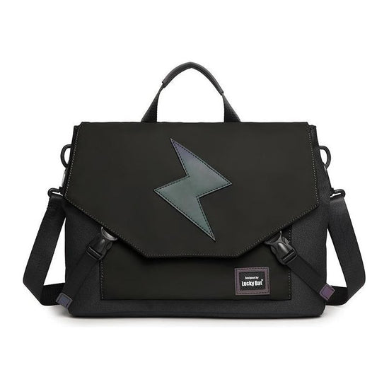 Anti-Drop Crossbody Laptop Bag - 16 Inch Airbag Design - Black Lightning