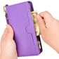 For Samsung Galaxy z Fold4 5G Zipper Leather Phone Case with Litchi Texture - Purple