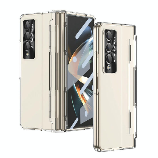 For Samsung Galaxy Z Fold4 5G Full Coverage Hinge Phone Case - Transparent