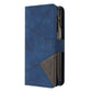 For Samsung Galaxy Z Fold4 5G Leather Zip Wallet With Rhombus Texture - Green