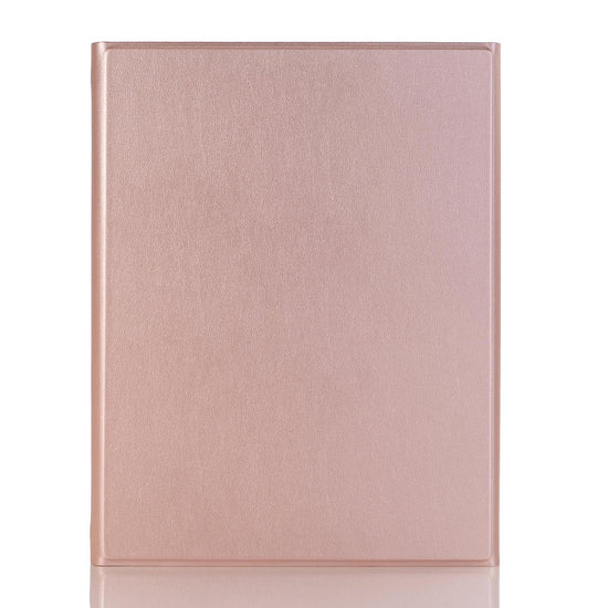 Bluetooth Keyboard Leather Case For Ipad Pro 10.5 With Touch Control - Lambskin Texture Compatible With 10.2 2021 & 2020 & 2019 / Air 3 - Rose Gold
