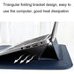 Leather Laptop Liner Bag - 14.1-15.4 Inches With Stand Function - Sapphire Blue With Bag
