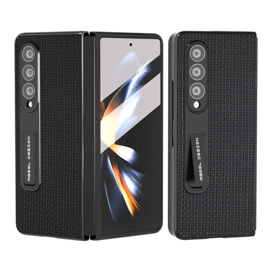 Premium Leather Phone Case With Holder For Samsung Galaxy Z Fold 4 / 5G - Luxury Design