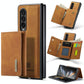 For Samsung Galaxy Z Fold4 5G Wallet Case - 3 Fold Multi Card Holder - Brown