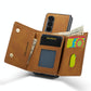 For Samsung Galaxy Z Fold4 5G Wallet Case - 3 Fold Multi Card Holder - Brown