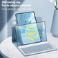 360 Degree Rotatable Bluetooth Keyboard Leather Case With Touchpad - Square Button - Dark Green - For Ipad Air 2022 / Ipad Pro 11 2021