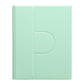 360 Degree Rotatable Bluetooth Keyboard Leather Case - Square Button - Dark Green - For Ipad 10.2 2021 / Air 2019