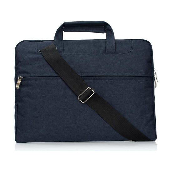 15.4 Inch Laptop Bag - Portable One Shoulder Zipper For Macbook Samsung Sony Dell Alienware Chuwi Asus Hp - Dark Blue