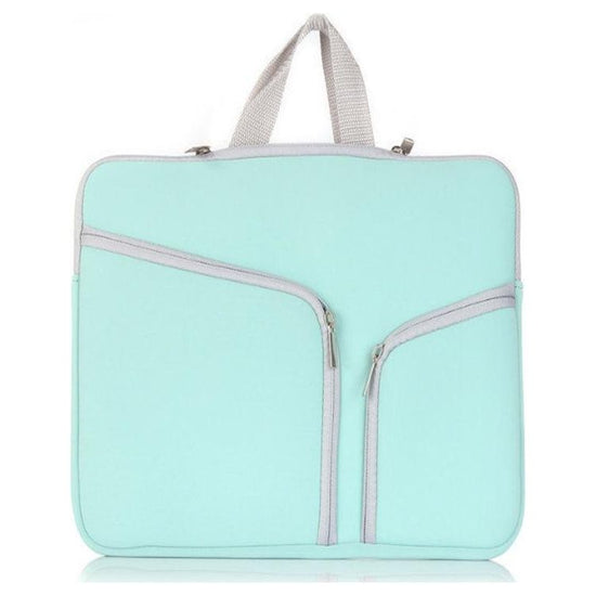 10-Inch Multi-Pocket Laptop Liner Bag For Diving Material - Mint Green
