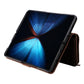 Frosted Leather Zip Wallet for Samsung Galaxy z Fold 4 - Compact and Stylish - Brown