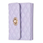 Horizontal Card Bag Mobile Phone Back Sticker With Metal Buckle - Purple