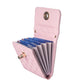 Horizontal Card Bag Mobile Phone Back Sticker With Metal Buckle - Purple