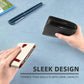 Rfid-protected Leather Credit Card Wallet - Secure & Stylish - Black