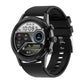 Smart Dual Display Analog Digital Call Watch - Silver Leather