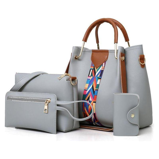 Versatile 4-In-1 Messenger Bag For Women - Fashionable & Spacious - Gray