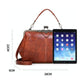 Adjustable Leather Crossbody Bag With Vintage Buckle