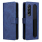 For Samsung Galaxy Z Fold4 5G Leather Flip Case With Pen Slot - Royal Blue