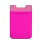 Lycra Phone Card Holder Stretch Back Sticker Wallet For Cards Bus Pass Bank Fits Most Phones - Rose Red