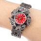 Flower Embossed Retro Bracelet Watch - Women Quartz