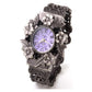 Flower Embossed Retro Bracelet Watch - Women Quartz