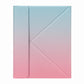Bluetooth Keyboard Leather Case For Ipad 10.2 / 10.5 With Monochrome Backlight & Three-Fold Holder - Pink Blue
