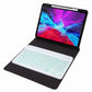 Bluetooth Keyboard Leather Case For Ipad 10.2 / 10.5 With Monochrome Backlight & Three-Fold Holder - Pink Blue