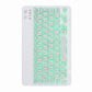 Bluetooth Keyboard Leather Case For Ipad 10.2 / 10.5 With Monochrome Backlight & Three-Fold Holder - Pink Blue