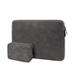Lightweight Waterproof Lambskin Laptop Sleeve - 13.3 Inches - Gray With Bag