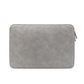 Lightweight Waterproof Lambskin Laptop Sleeve - 13.3 Inches - Gray With Bag