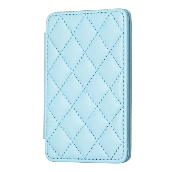 Rhombus Pattern Card Bag Back Sticker For Mobile Phones - Blue