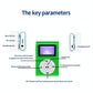 Metal Mini Mp3 Player With Screen Earphone+Cable - Blue