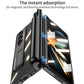 For Samsung Galaxy Z Fold4 5G Shockproof Magnetic Case With Pen Slots - Gold