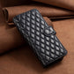For Samsung Galaxy Z Fold4 5G Samsung Fold 4 Diamond Lattice Wallet Case - Sleek And Stylish - White