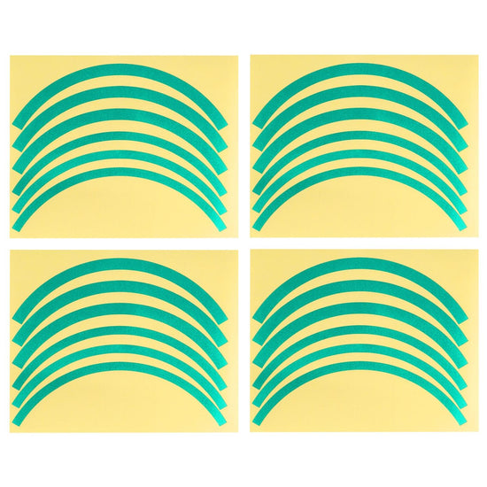 Blue Wheel Hub Sticker Set for Scooter / Bike / Electric Vehicle 2 Pcs - Green