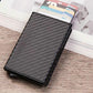 Aluminum Rfid Card Holder with Automatic Pop-up Function - Carbon Fiber